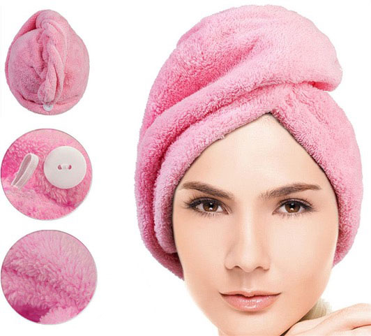 Αυθεντική Πετσέτα Στεγνώματος Μαλλιών Ροζ
